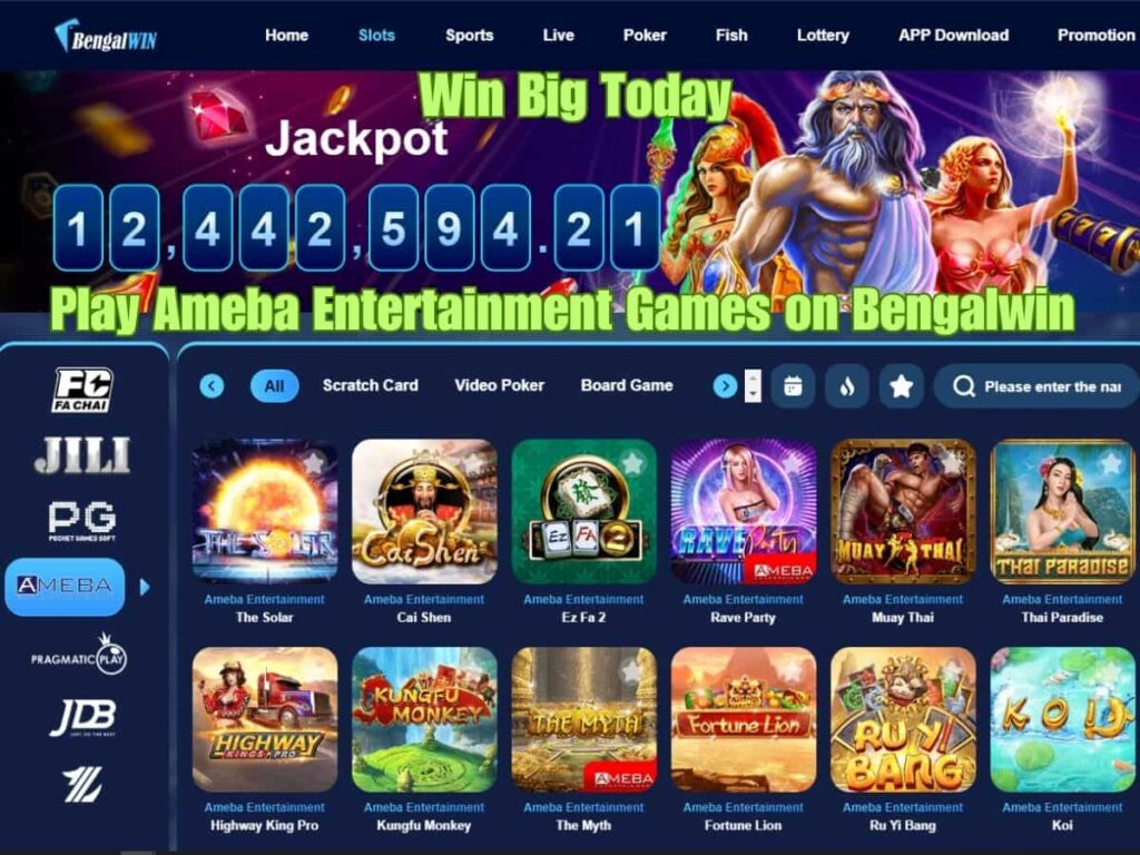 Play Ameba Entertainment Games on Bengalwin and Win Big Today 2 Play Ameba Entertainment Games